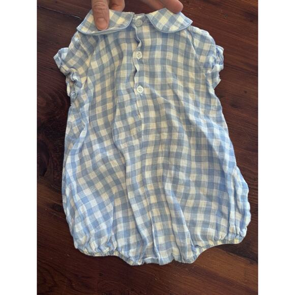 Bailey Boys 100% Linen Gingham Dressy Short Bubble $66 Baby Boys Sz 6 Months - Picture 9 of 9